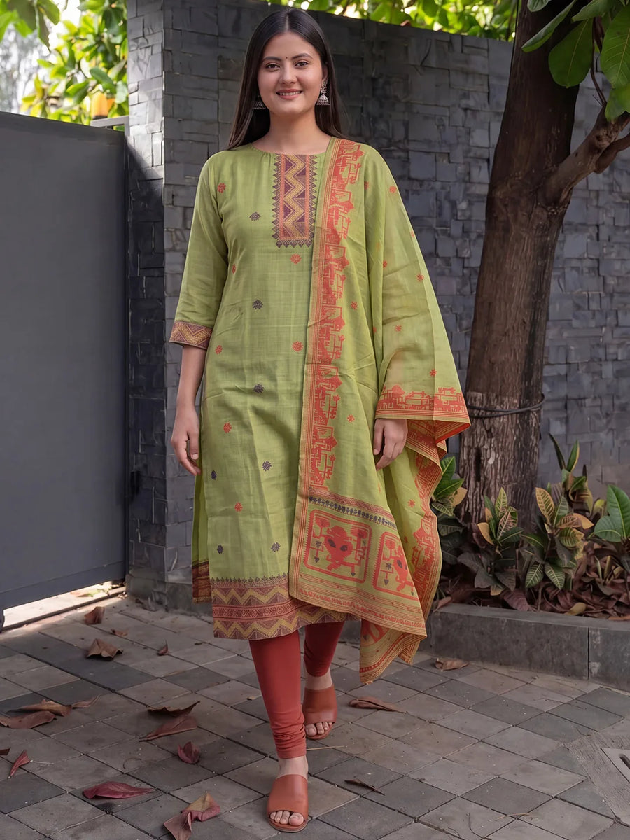 Chandni Kurti & Dupatta Set - view 4