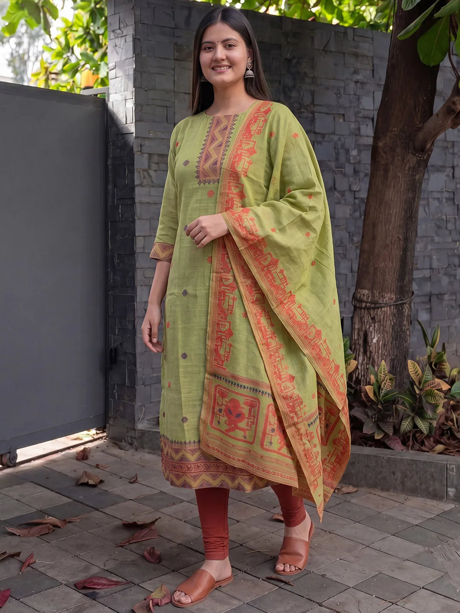 Chandni Kurti & Dupatta Set - view 5