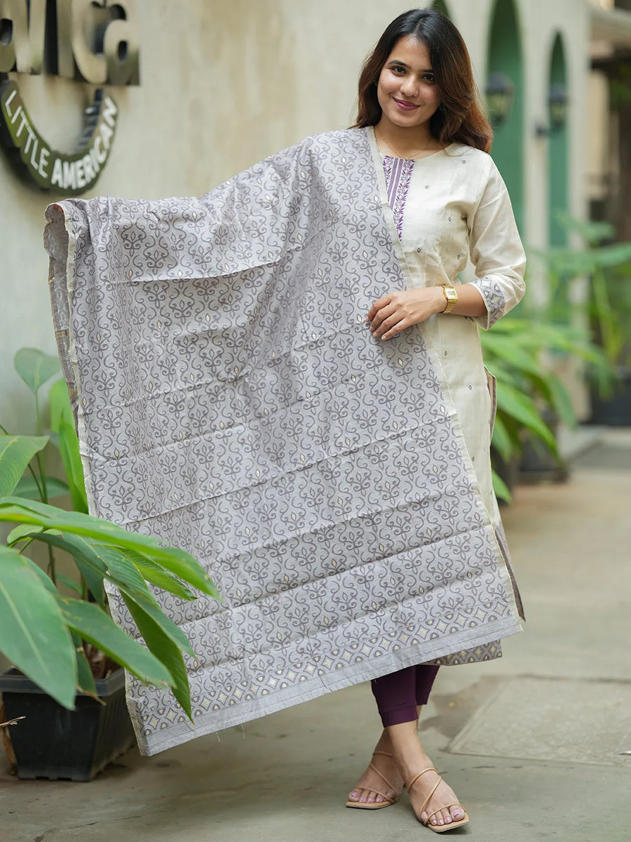 Pushpa Kurti & Dupatta Set - Purple