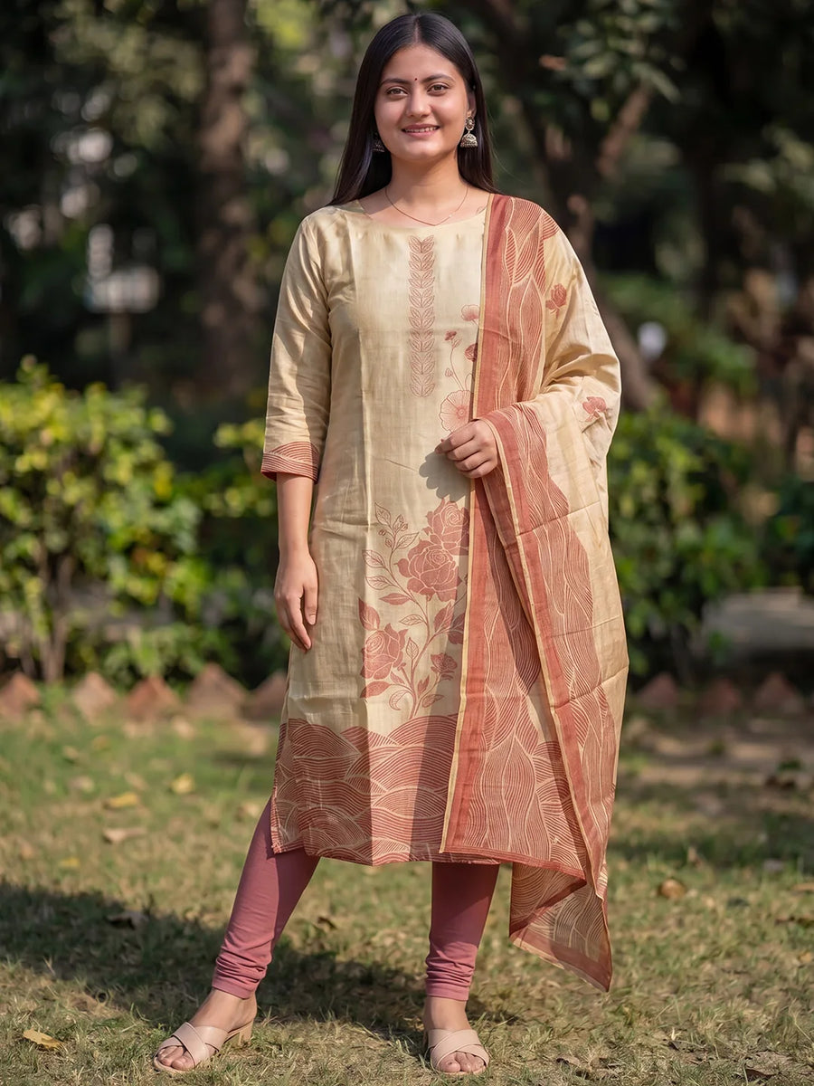 Rose Kurti & Dupatta Set - view 5